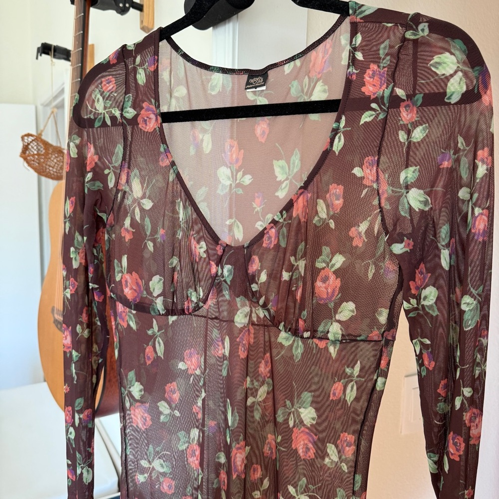 Betsy Rose Sleeve Maxi Corset Dress Lingerie size medium